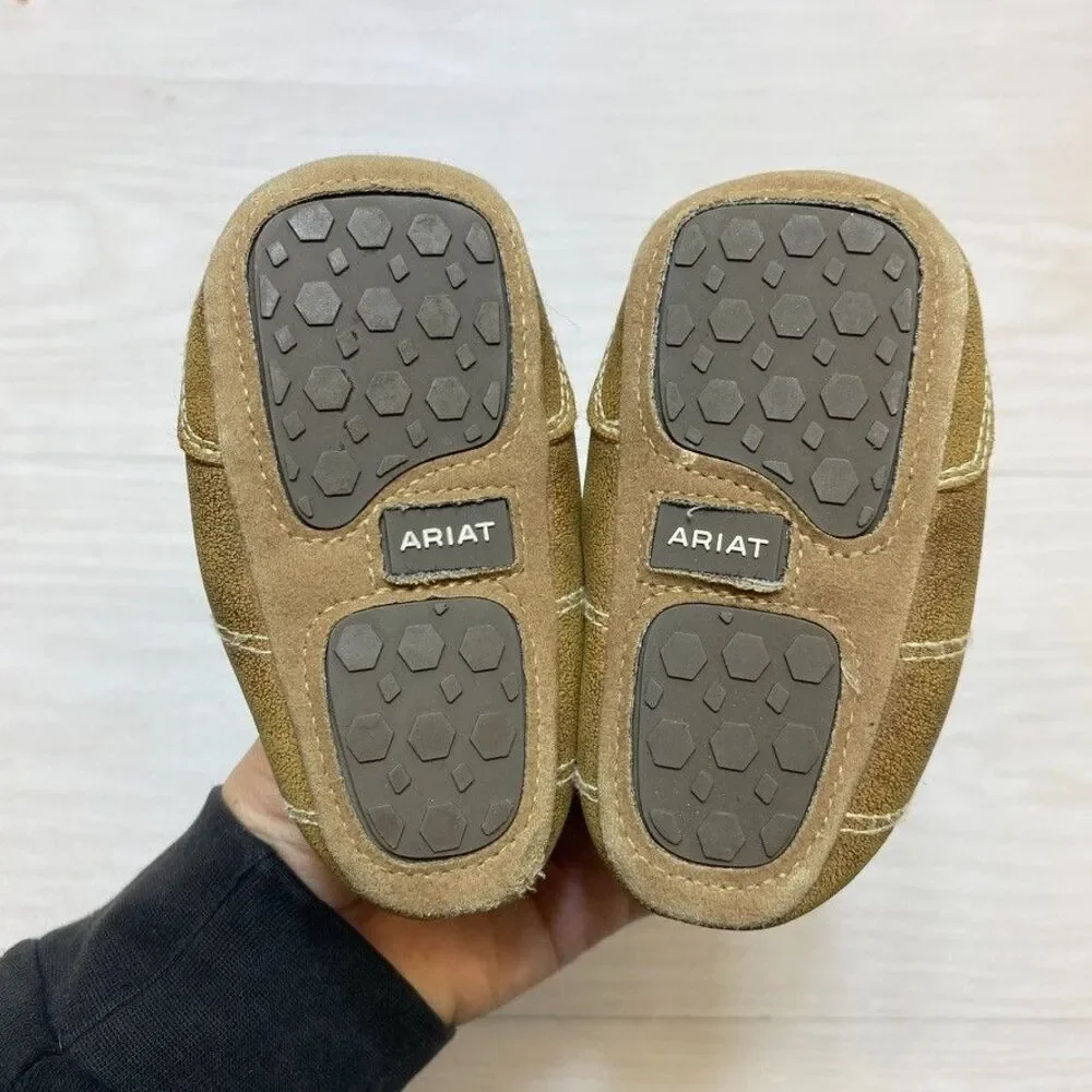 Ariat Brown Print‎ Slip-On Shoes  Sole Fabric Unisex Baby Toddler
